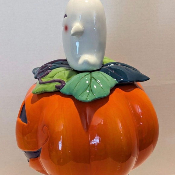 One Hundred 80 Degrees Ghost Pumpkin Candy Jar - Picture 6 of 8